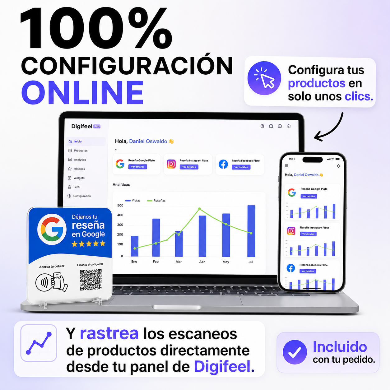 Placa para reseñas de Google